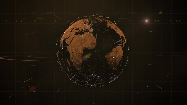Decoration abstract geometric space video background.