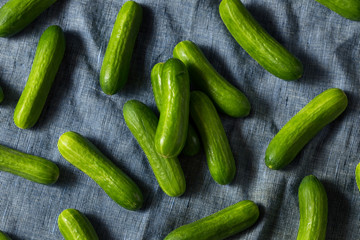 Raw Green Organic Mini Cocktail Cucumbers