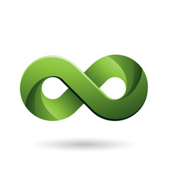 Infinity Symbol with Green Color Tints Illustration