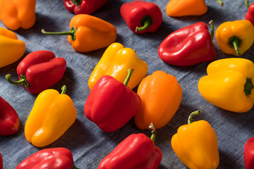 Raw Colorful Mini Bell Peppers