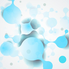 Fototapeta premium Science abstract background with molecular structure. Vector illustration