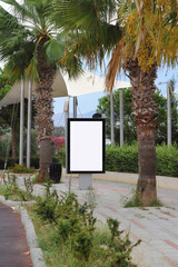 Billboard with white space for streets advertising Blank advertising billboard