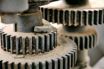 Old machine gears