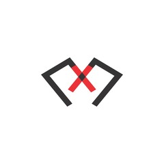 Obraz premium MX letter logo design vector