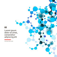 Molecule and molecular structure. Isolated atoms vector illustration.