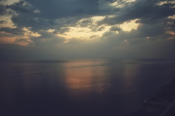 sunset on the sea