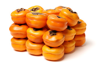 persimmon on white background 