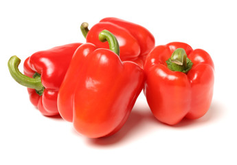 fresh bell pepper (capsicum) on white background
