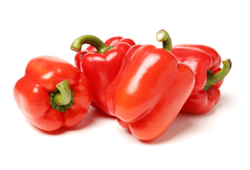 fresh bell pepper (capsicum) on white background