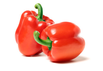 fresh bell pepper (capsicum) on white background