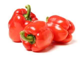 fresh bell pepper (capsicum) on white background