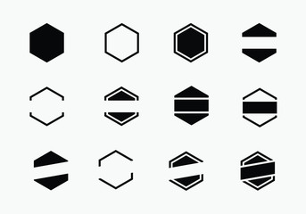 12 Hexagon Labels