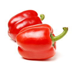 fresh bell pepper (capsicum) on white background