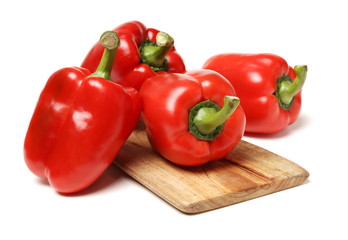 fresh bell pepper (capsicum) on white background