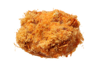 Natural delicious breakfast bread on white background