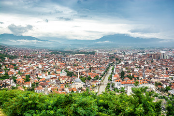Fototapeta na wymiar Landscape view on city of Prizren in Kosovo, Europe