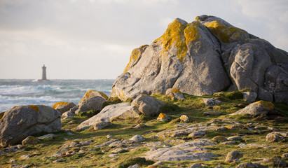 Tempête phare du Four presqu'ile Saint Laurent Porspoder Finistère Bretagne France