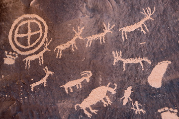 Newspaper Rock along scenic route 211 Utah