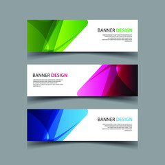 Naklejka premium Vector Abstract design banner web template