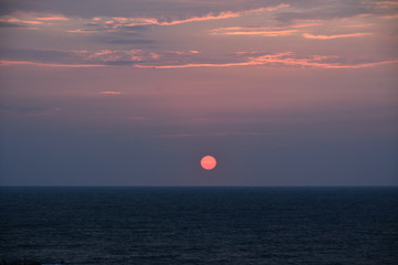 sunrise from the ocean