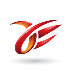 Red and Orange 3d Claw Shaped Letter A and E Illustration