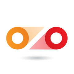Orange and Red Double Letter O Illustration
