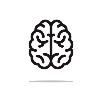 recommend clip art: Brain outline icon