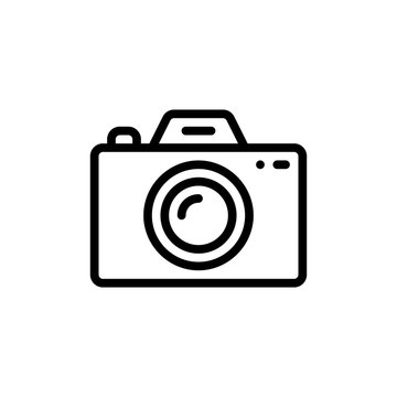 Camera outline icon logo