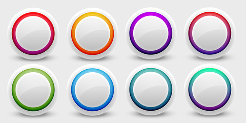 Cricle Creative Color Gradients Elements Template with Shadow