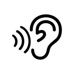 Ear outline icon logo
