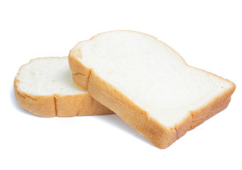 sliced bread isolated on white background