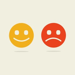 Fototapeta premium Emotion face icon logo