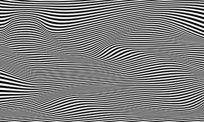 Optical illusion striped wrapped background vector design.