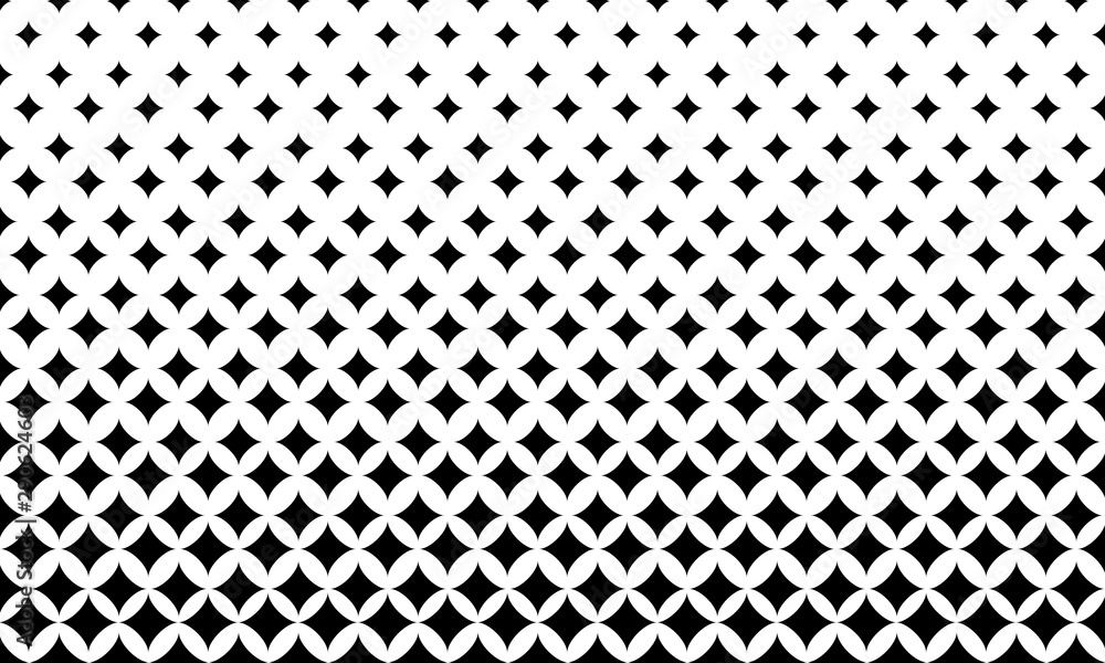 Leinwandbilder vector halftone geometric background. fade monochrome gradient. stars gradation pattern.