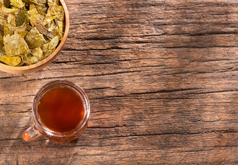 Coca leaf infusion - Erythroxylum coca.