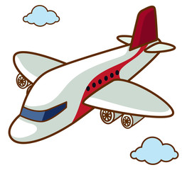 Airplane flying in the sky