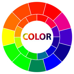 circle with colors, isolate on a white background, colors for artists