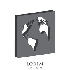 Fototapeta na wymiar Earth Globe Logo - Isolated On White Background - Vector. Abstract Globe Vector For Web Icon, Map, Tech Logo And Element Design. 3D Icon For Earth, Global, Sphere, Travel Agency, Planet And World Logo