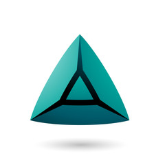Persian Green and Bold 3d Pyramid Illustration