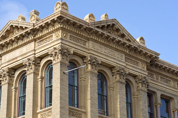 Fototapeta na wymiar Historic buildings in downtown Galveston Island, Texas