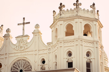Fototapeta premium Morning light on historic church on Galveston Island, Texas.