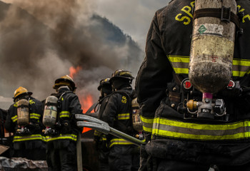 Firefighting in the mountains