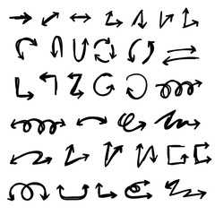 doodle arrow collection handdrawn vector style