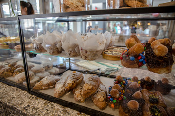 Baked goods aisle in grocery store