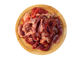 Raw fresh meat, Marbled beef cutlet.