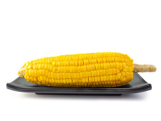 Sweet corn isolated on white background.