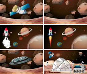 Set of mars scenes