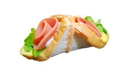 sandwich homemade for breakfast in the morning