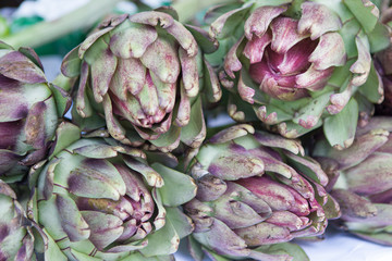 Fototapeta premium Artichoke being sold at open market