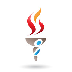 Red Fire and Torch Illustration
